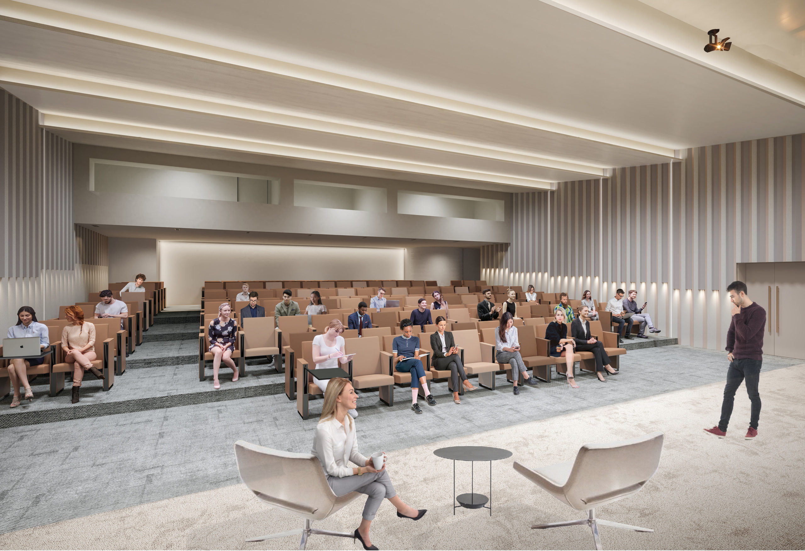 Auditorium, immeuble bureaux Tour CB21 Paris La Défense